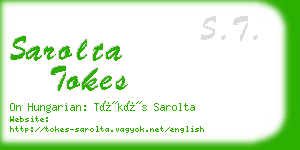 sarolta tokes business card